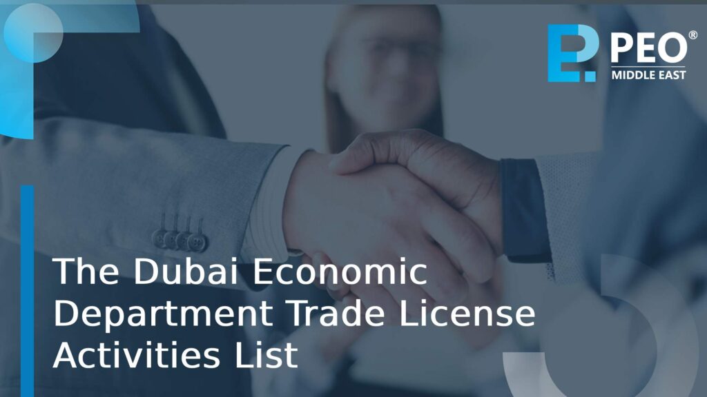 DED activities trade license activities list